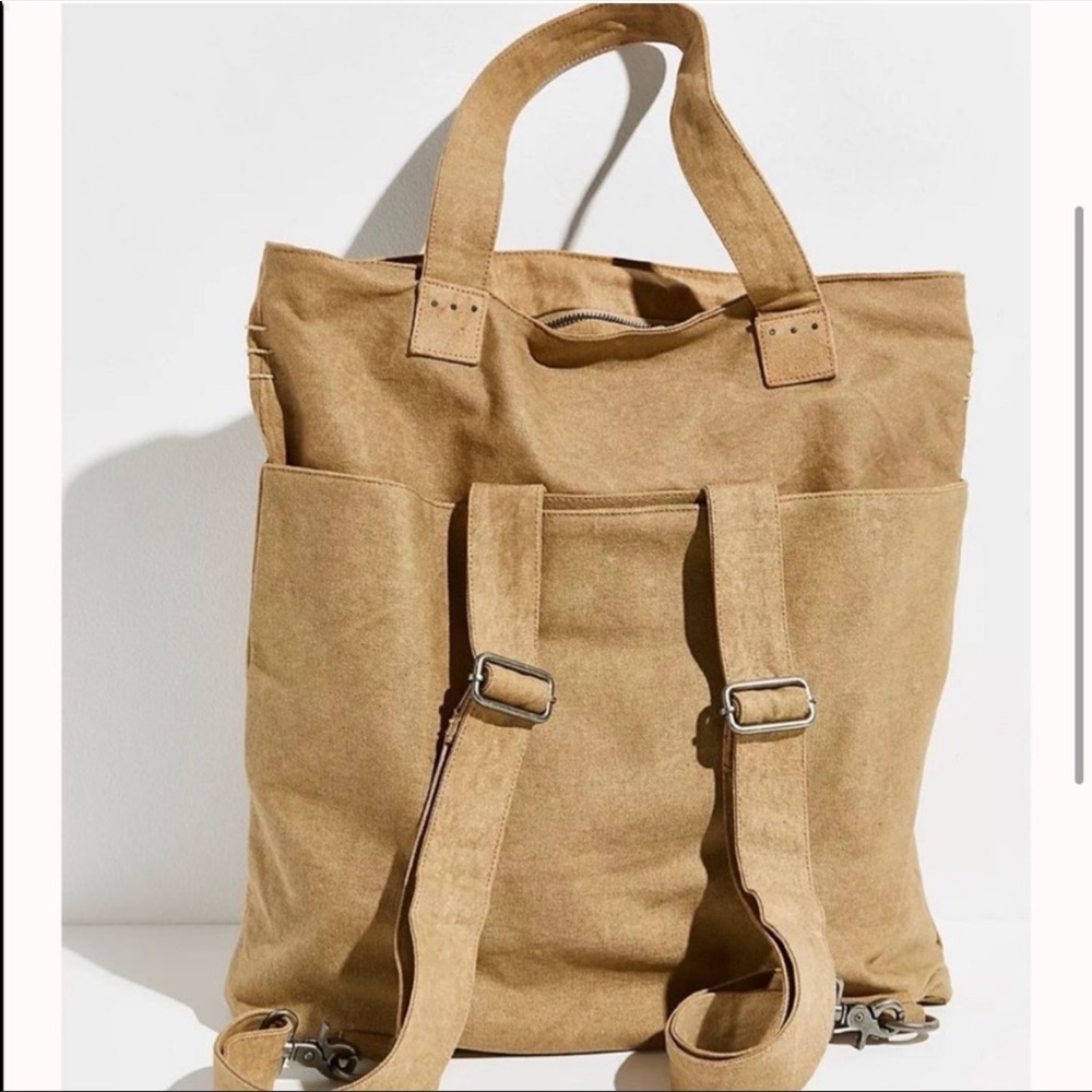 Free People Khaki Gemini Backpack NWOT